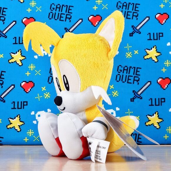 Jakks Pacific Sonic The Hedgehog TAILS 8" 2021 UltraSoft Stuffed Sega GO Plush - Picture 6 of 12